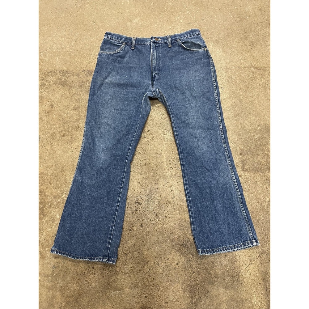 Vintage Rustler 87620 Jeans Mens 38x30 Blue Denim Relaxed Straight USA 90s